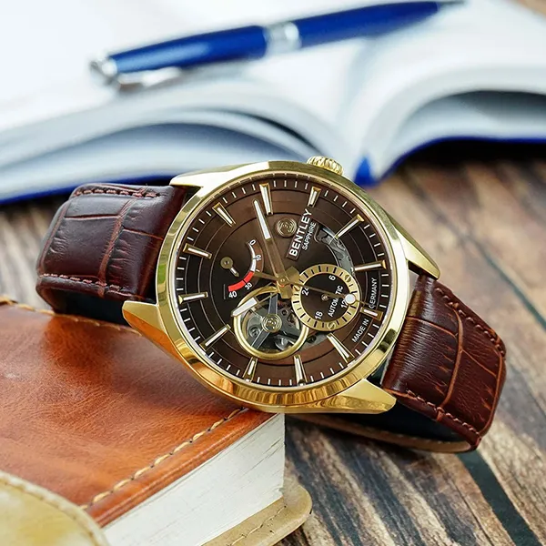 Đồng Hồ Nam Bentley Mặt Hề BL1831-15MKWD-AMK-GL-N Màu Nâu Vàng - Đồng hồ - Vua Hàng Hiệu