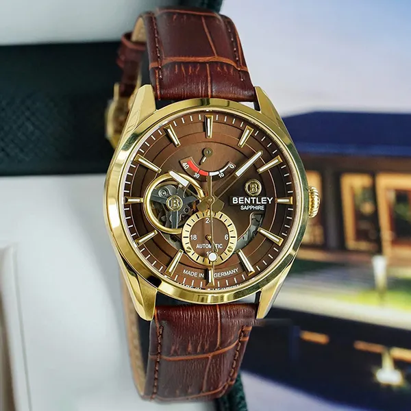 Đồng Hồ Nam Bentley Mặt Hề BL1831-15MKWD-AMK-GL-N Màu Nâu Vàng - Đồng hồ - Vua Hàng Hiệu