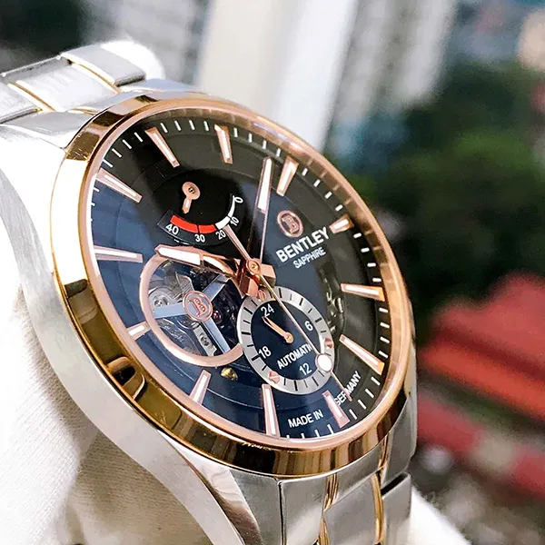 Đồng Hồ Nam Bentley Mặt Hề BL1831-15MTBI-R-AMSR-D Màu Đen Bạc