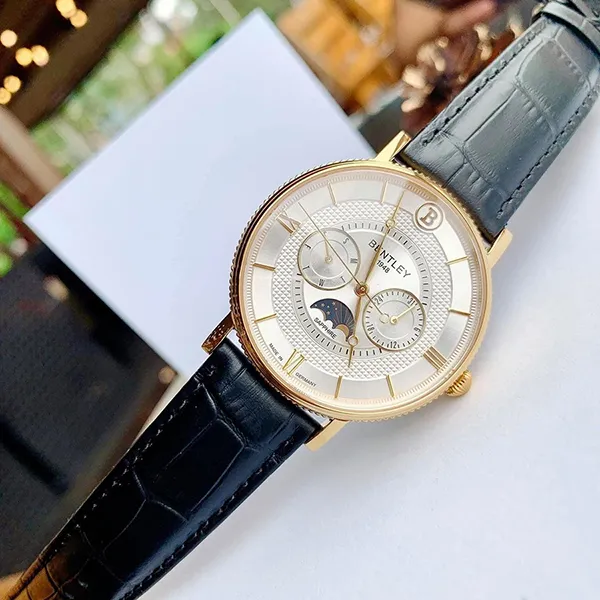 Đồng Hồ Nam Bentley Moonphase BL1865-30MKWB-MK-GL-T Màu Trắng Đen - Đồng hồ - Vua Hàng Hiệu