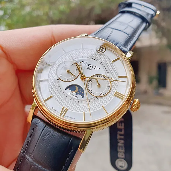 Đồng Hồ Nam Bentley Moonphase BL1865-30MKWB-MK-GL-T Màu Trắng Đen - Đồng hồ - Vua Hàng Hiệu