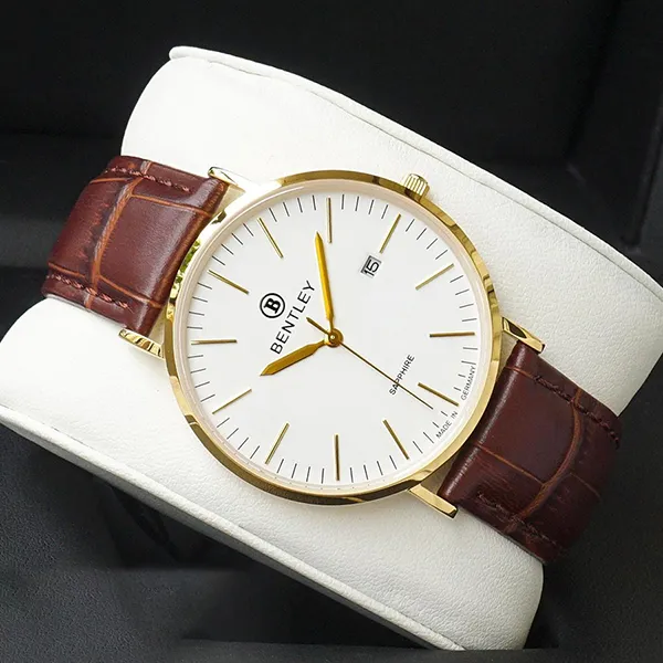 Đồng Hồ Nam Bentley Quartz BL1805-20BKWD-MK-GL-T Màu Nâu Trắng