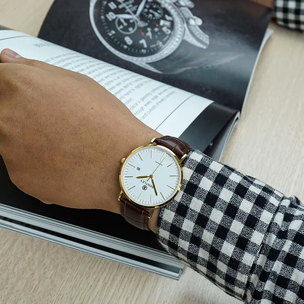 Đồng Hồ Nam Bentley Quartz BL1805-20BKWD-MK-GL-T Màu Nâu Trắng