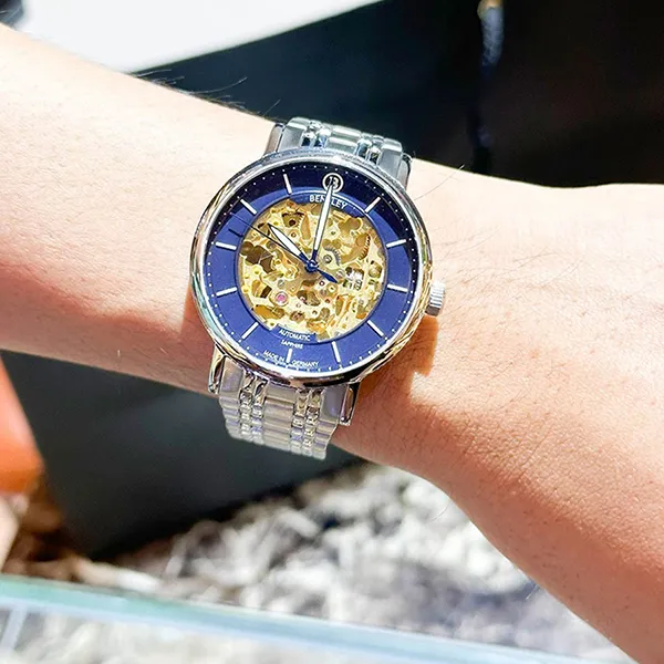 Đồng Hồ Nam Bentley Skeleton BL1833-15MWNI-AMS-X Màu Xanh Bạc - Đồng hồ - Vua Hàng Hiệu
