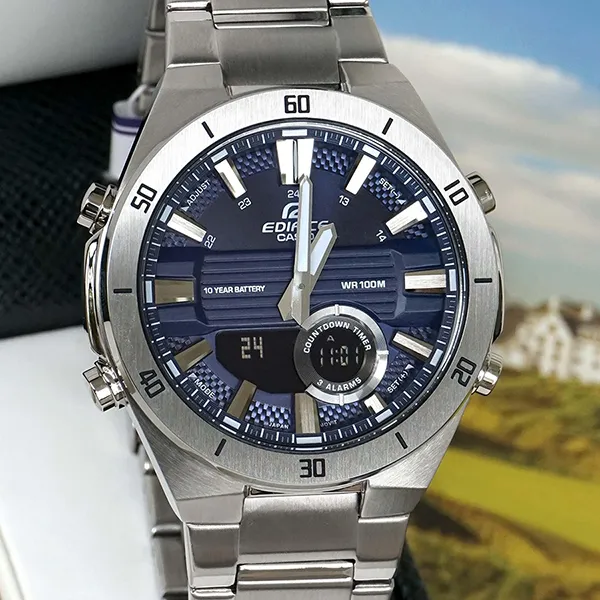 Đồng Hồ Nam Casio EDIFICE ERA-110D-2AVDF Màu Xanh Bạc - Đồng hồ - Vua Hàng Hiệu