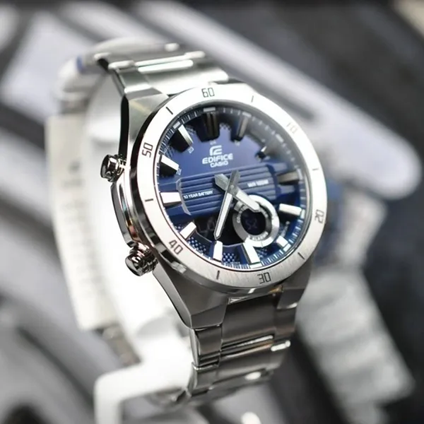 Đồng Hồ Nam Casio EDIFICE ERA-110D-2AVDF Màu Xanh Bạc - Đồng hồ - Vua Hàng Hiệu