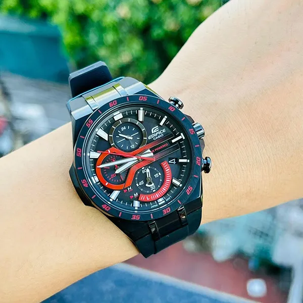 Đồng Hồ Nam Casio EQS-920PB-1AV Màu Đen Đỏ N-WS