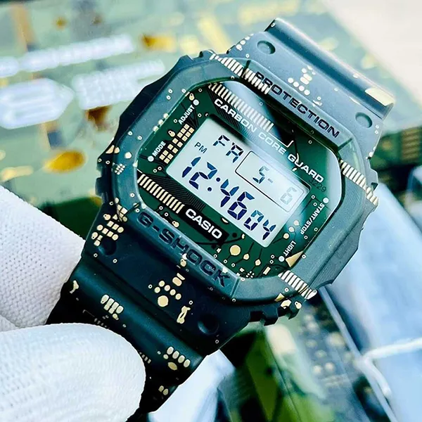 Đồng Hồ Nam Casio G-Shock DWE-5600CC-3D Màu Xanh