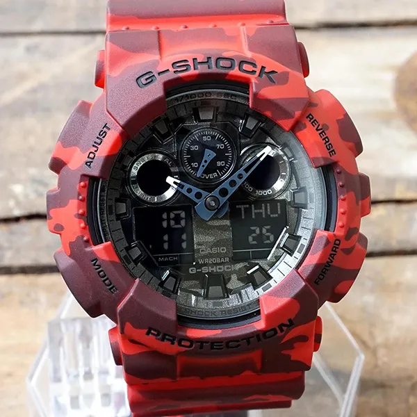 Đồng Hồ Nam Casio G-SHOCK GA-100CM-4ADR Màu Đỏ Đen - Đồng hồ - Vua Hàng Hiệu