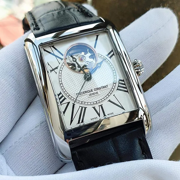 Đồng Hồ Nam Frederique Constant Classics Carrée FC-310MC4S36 Màu Đen Trắng - 4