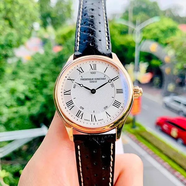 Đồng Hồ Nam Frederique Constant Horological Smartwatch FC-282MC5B4 Màu Đen Trắng
