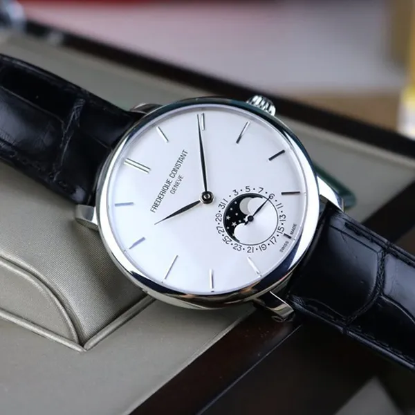 Đồng Hồ Nam Frederique Constant Manufacture Moonphase FC-705S4S6 Màu Đen Trắng