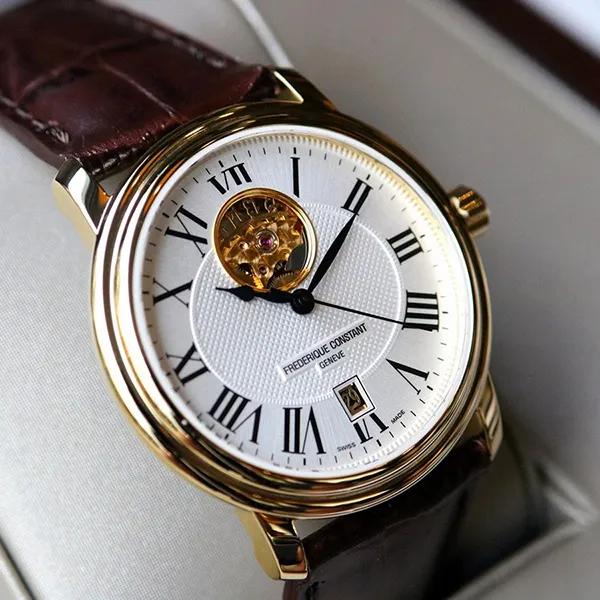 Đồng Hồ Nam Frederique Constant Open Heart FC-315M4P5 Màu Trắng Nâu