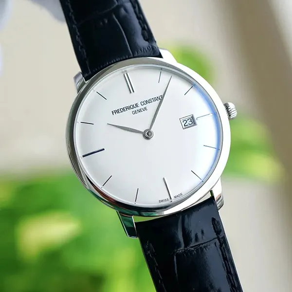Đồng Hồ Nam Frederique Constant Slimline FC-306S4S6 Màu Trắng Đen