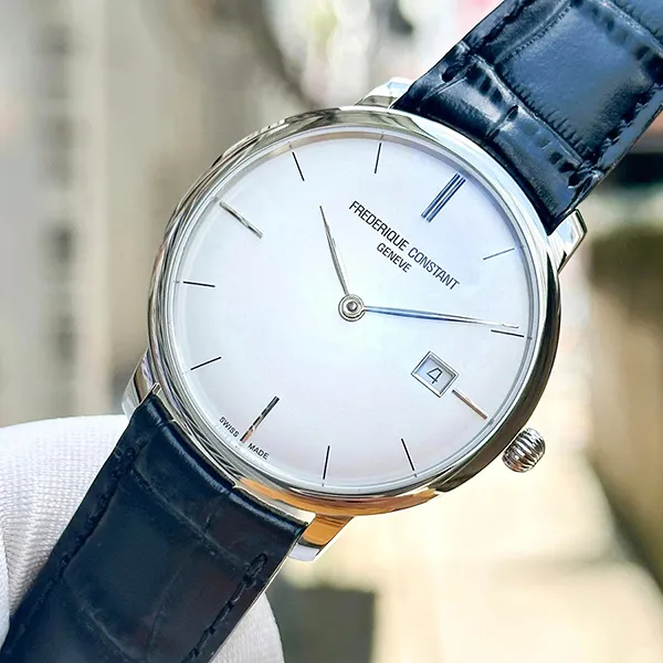 Đồng Hồ Nam Frederique Constant Slimline FC-306S4S6 Màu Trắng Đen