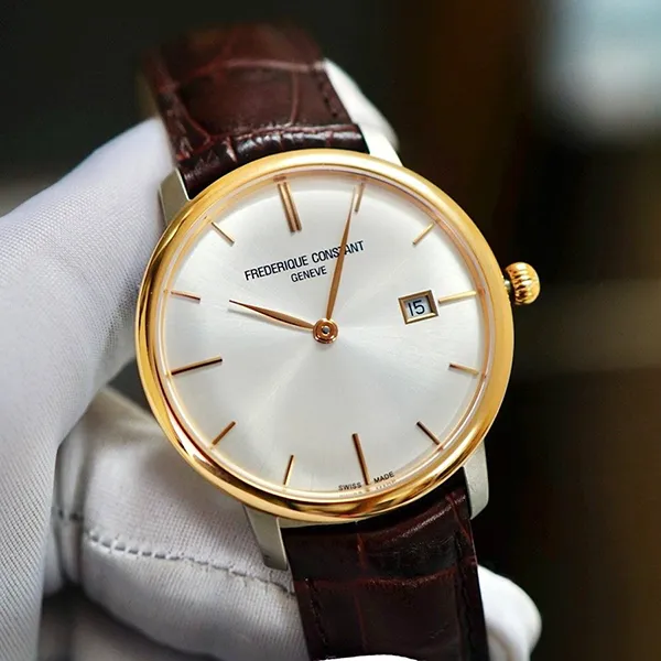 Đồng Hồ Nam Frederique Constant Slimline FC-306V4STZ9 Màu Nâu Trắng