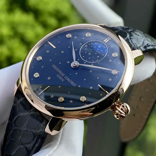 Đồng Hồ Nam Frederique Constant Slimline FC-701NSD3S4 Màu Xanh