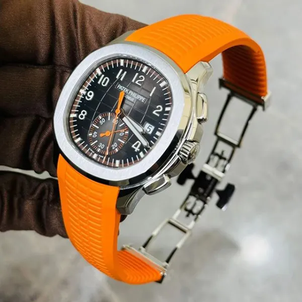 Đồng Hồ Nam Patek Philippe Aquanaut 5968A -001 Màu Cam Đen - Đồng hồ - Vua Hàng Hiệu
