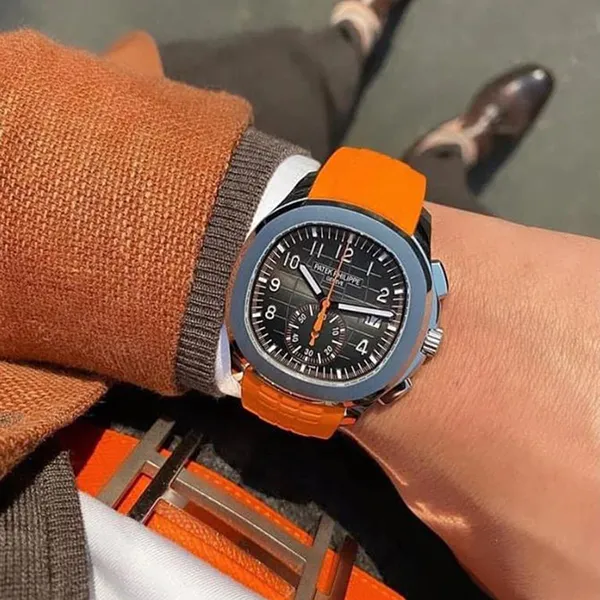 Đồng Hồ Nam Patek Philippe Aquanaut 5968A -001 Màu Cam Đen - Đồng hồ - Vua Hàng Hiệu