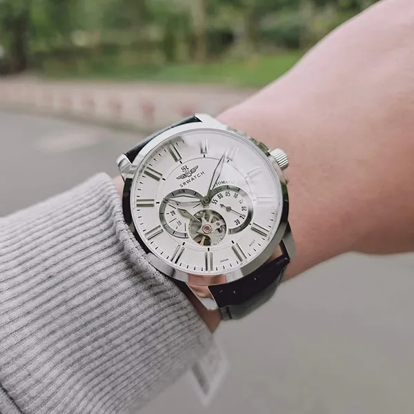 Đồng Hồ Nam SRWATCH Automatic Open Heart SG8872.4102 Màu Đen - Bạc
