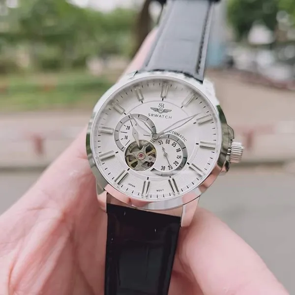 Đồng Hồ Nam SRWATCH Automatic Open Heart SG8872.4102 Màu Đen - Bạc