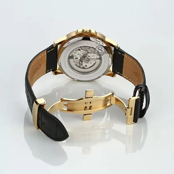 Đồng Hồ Nam SRWATCH Automatic Open Heart SG8872.4602 Màu Đen - Vàng - Đồng hồ - Vua Hàng Hiệu
