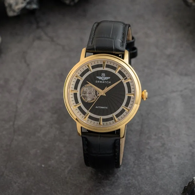 Đồng Hồ Nam SRWATCH Automatic Open Heart SG8874.4601 Màu Đen - Vàng - Đồng hồ - Vua Hàng Hiệu