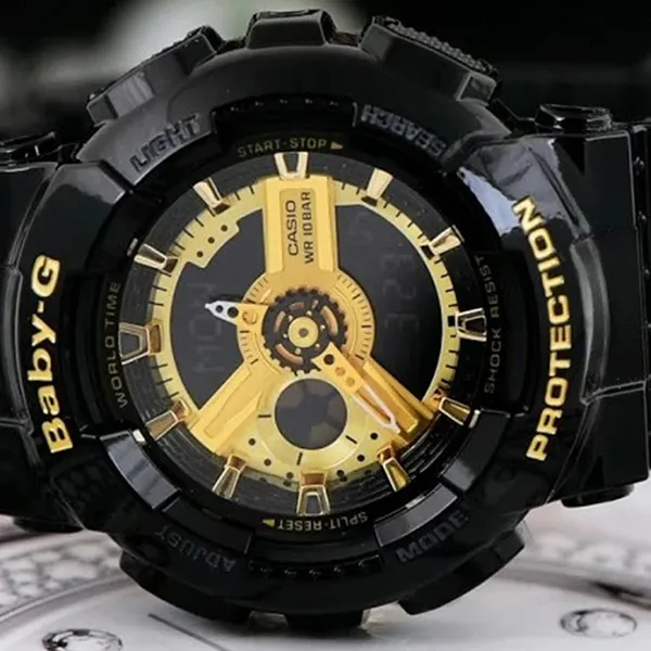 Đồng Hồ Nữ Casio BA-110-1ADR Màu Đen Vàng