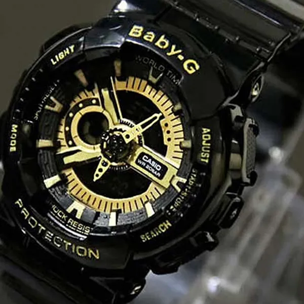 Đồng Hồ Nữ Casio BA-110-1ADR Màu Đen Vàng