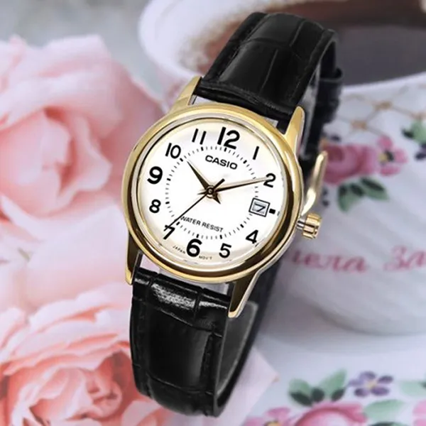 Đồng Hồ Nữ Casio LTP-V002GL-7BUDF Màu Đen Vàng - Đồng hồ - Vua Hàng Hiệu