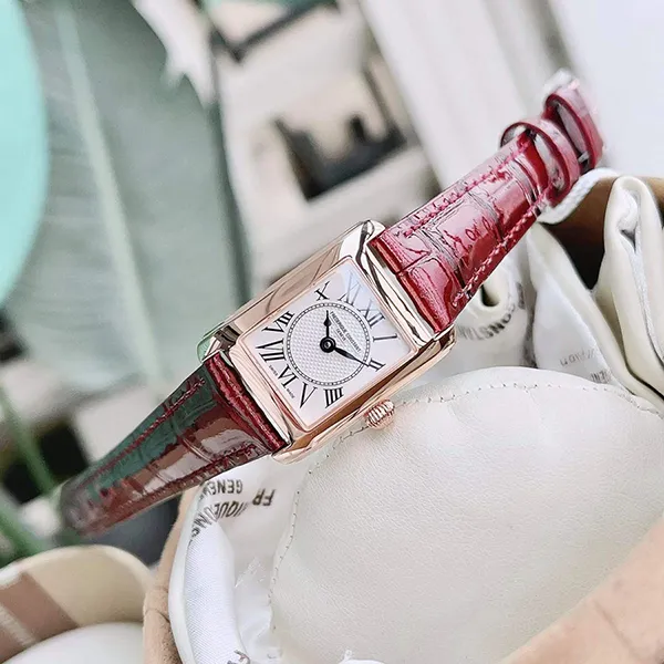 Đồng Hồ Nữ Frederique Constant FC-200MC14 Màu Đỏ/ Vàng Hồng