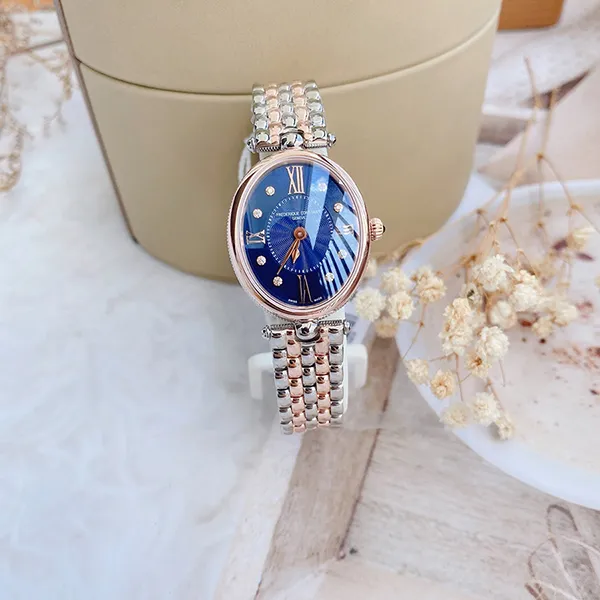Đồng Hồ Nữ Frederique Constant FC-200RMPN2V2B Màu Xanh/ Vàng Hồng