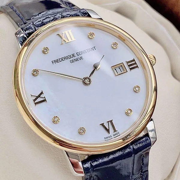 Đồng Hồ Nữ Frederique Constant FC-220MPWD3S3 Màu Xanh Trắng