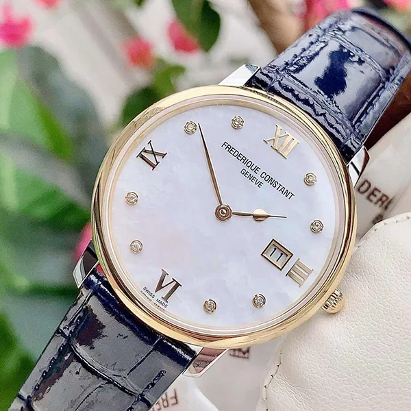 Đồng Hồ Nữ Frederique Constant FC-220MPWD3S3 Màu Xanh Trắng