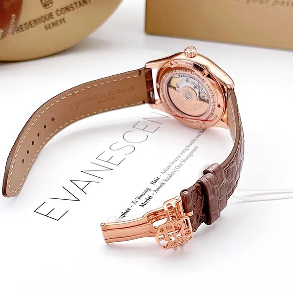 Đồng Hồ Nữ Frederique Constant FC-310LGDHB3B4 Màu Nâu/ Vàng Hồng