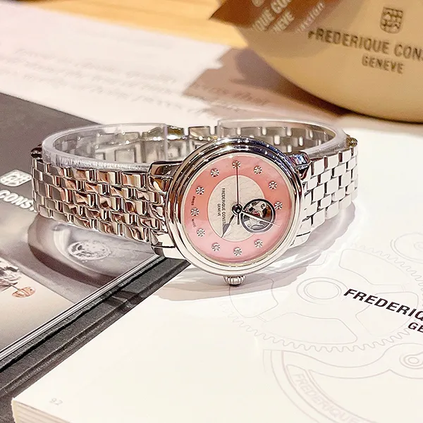 Đồng Hồ Nữ Frederique Constant Heartbeat Diamond FC-310MPPD1P6B Màu Bạc Hồng - Đồng hồ - Vua Hàng Hiệu