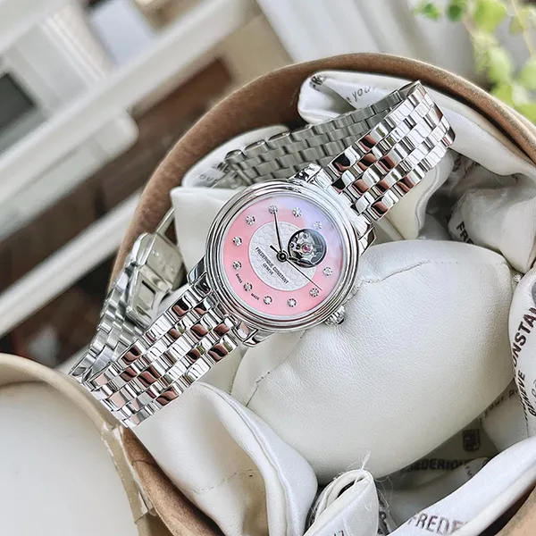 Đồng Hồ Nữ Frederique Constant Heartbeat Diamond FC-310MPPD1P6B Màu Bạc Hồng - Đồng hồ - Vua Hàng Hiệu