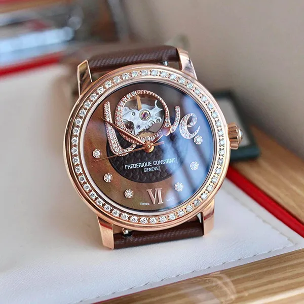 Đồng Hồ Nữ Frederique Constant Love Heart Beat FC-310CLHB2PD4 Màu Nâu - Đồng hồ - Vua Hàng Hiệu