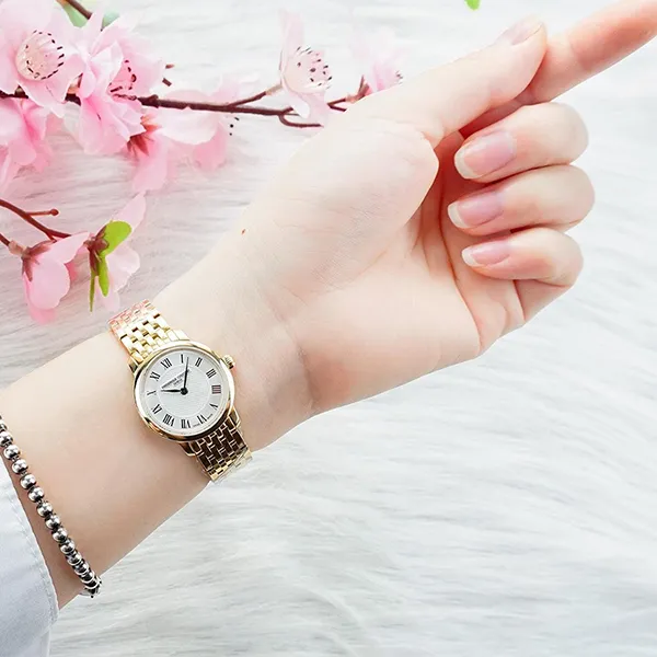 Đồng Hồ Nữ Frederique Constant Slimline FC-200MCS5B Màu Vàng Trắng - Đồng hồ - Vua Hàng Hiệu