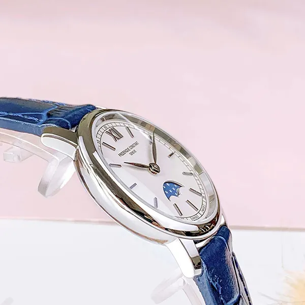 Đồng Hồ Nữ Frederique Constant Slimline Moonphase FC-206SW1S6 Màu Trắng Xanh