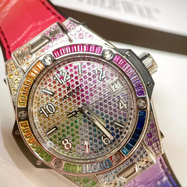 Đồng Hồ Nữ Hublot Hublot OneClick Rainbow Steel 39mm Phối Màu - Đồng hồ - Vua Hàng Hiệu