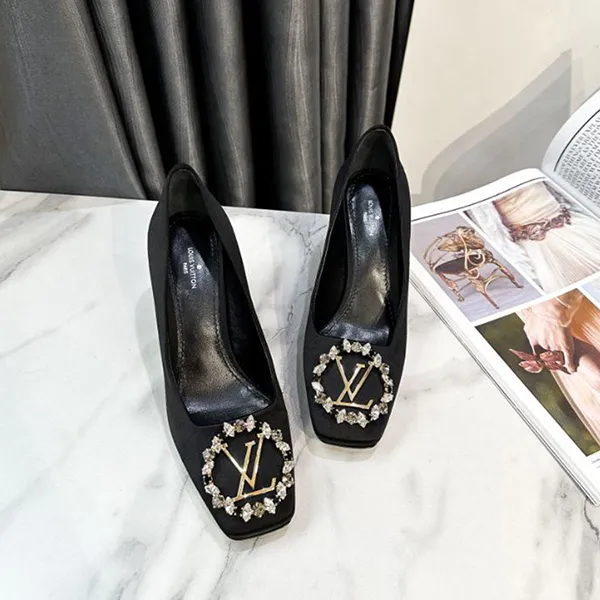 Giày Cao Gót Nữ Louis Vuitton LV Madeleine Canvas Pumps Màu Đen Size 36.5 - Giày - Vua Hàng Hiệu