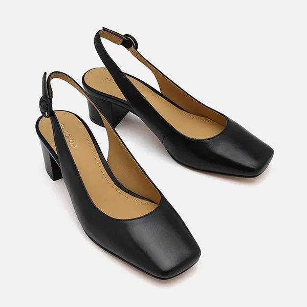 Giày Cao Gót Nữ Pazzion Roberta Slingback Heels 013-2BLK037 Màu Đen - 4