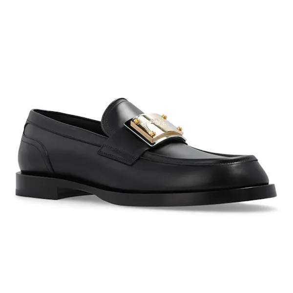 Giày Lười Nam Dolce & Gabbana D&G Black Leather Loafers A30203 Màu Đen Size 6 - 4