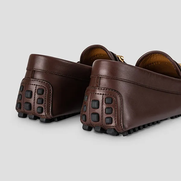 Giày Lười Nam Gucci Brown Leather With GG Logo 6246981XH102160 Màu Nâu Size 7 - Giày - Vua Hàng Hiệu
