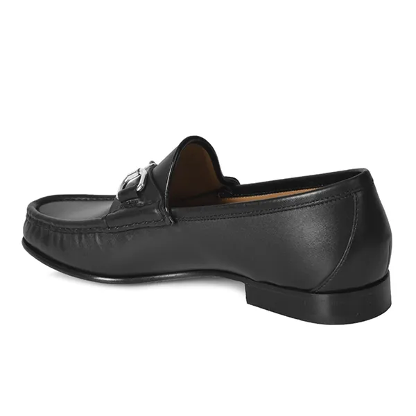 Giày Lười Nam Gucci Loafers Suede Leather 367762 Màu Đen Size 6 - 4