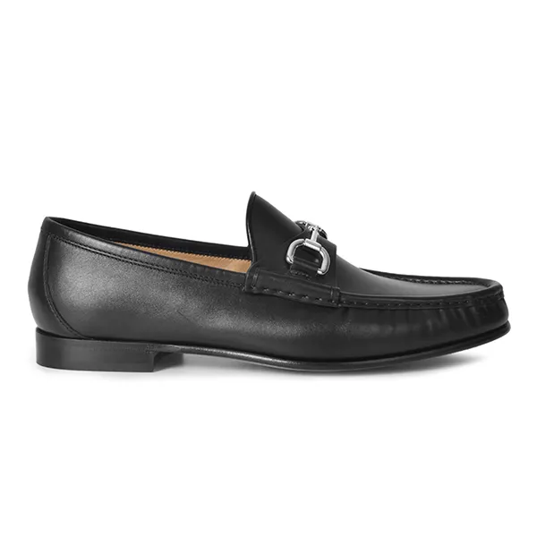 Giày Lười Nam Gucci Loafers Suede Leather 367762 Màu Đen Size 6 - 3