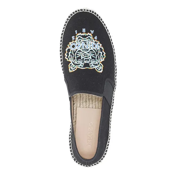 Giày Slip On Nam Kenzo Logo Tiger Embroidered FC55ES188F87 Màu Đen