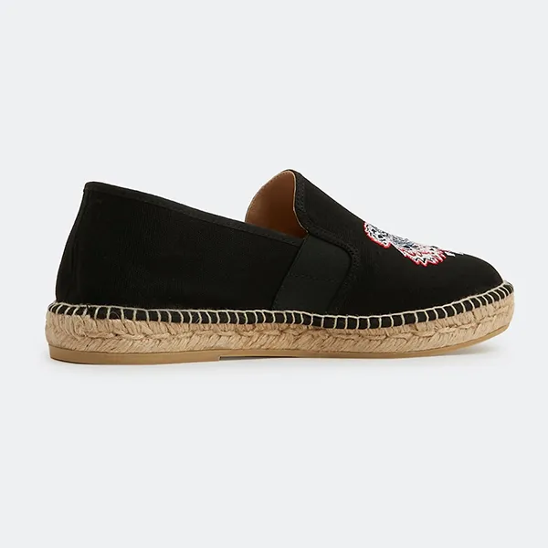 Giày Slip On Nam Kenzo Elasticated Tiger Espadrilles FC55ES188F71-99 Màu Đen Size 42