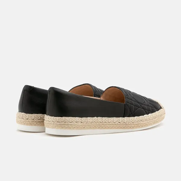 Giày Slip On Nữ Pazzion Elodie Quilted Espadrilles 6188-6BLK034 Màu Đen Size 38 - Giày - Vua Hàng Hiệu